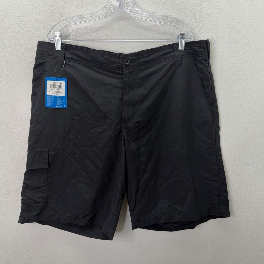 NWT Columbia Cargo Shorts Mens Sz 40 RipStop Outdoors Six Rivers Black 10"